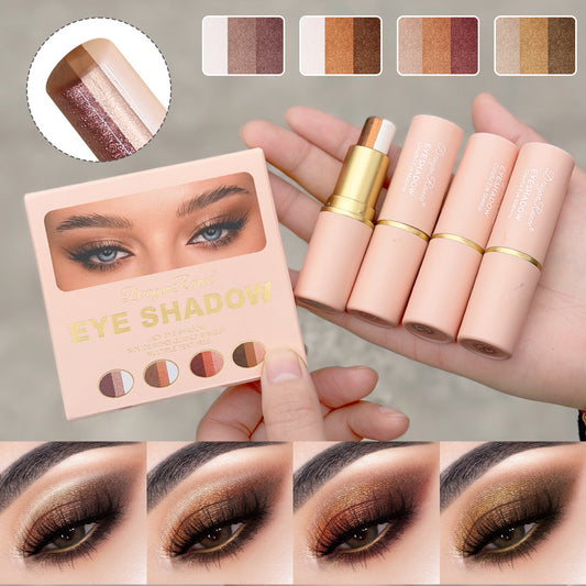 4 Colors Shimmer Eye Shadow Stick Set – Long Lasting & Easy to Apply ( 4 Pcs Combo )