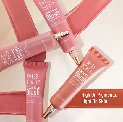 Swiss Beauty Cream It Up Blush with Shea Butter - Cheek-O-Pink Shade-05 (10 mL)