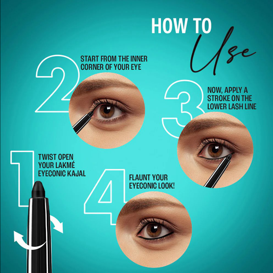 Lakme Eyeconic Kajal- Deep Black