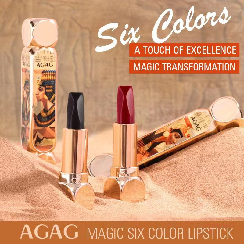 AGAG 3D Magic Color Dual-Ended Lipstick – 6-in-1 Multi Color
