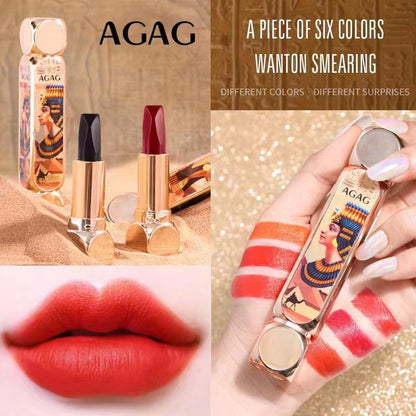 AGAG 3D Magic Color Dual-Ended Lipstick – 6-in-1 Multi Color