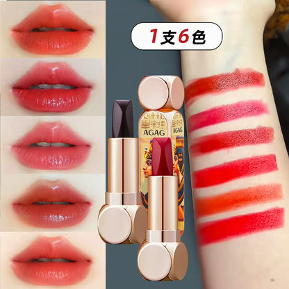 AGAG 3D Magic Color Dual-Ended Lipstick – 6-in-1 Multi Color