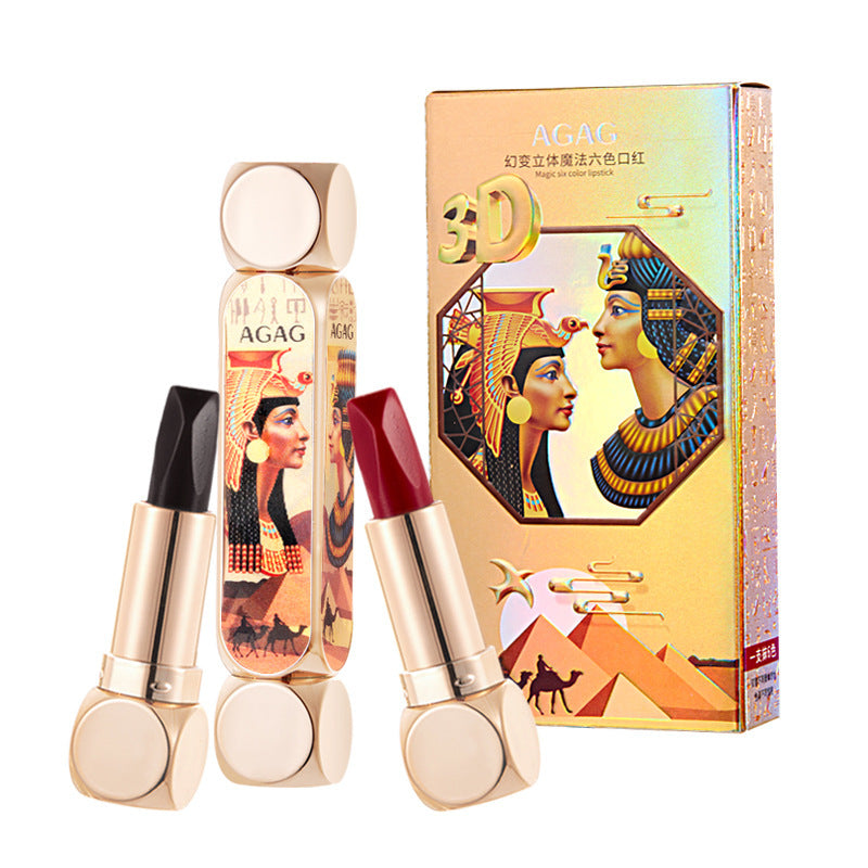 AGAG 3D Magic Color Dual-Ended Lipstick – 6-in-1 Multi Color